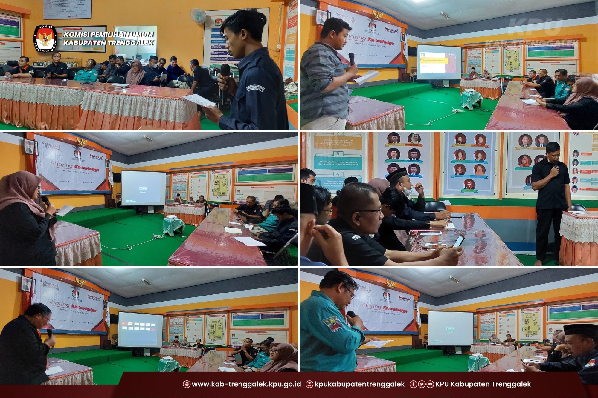 Peserta Praktik MC di lingkungan KPU Kabupaten Trenggalek
